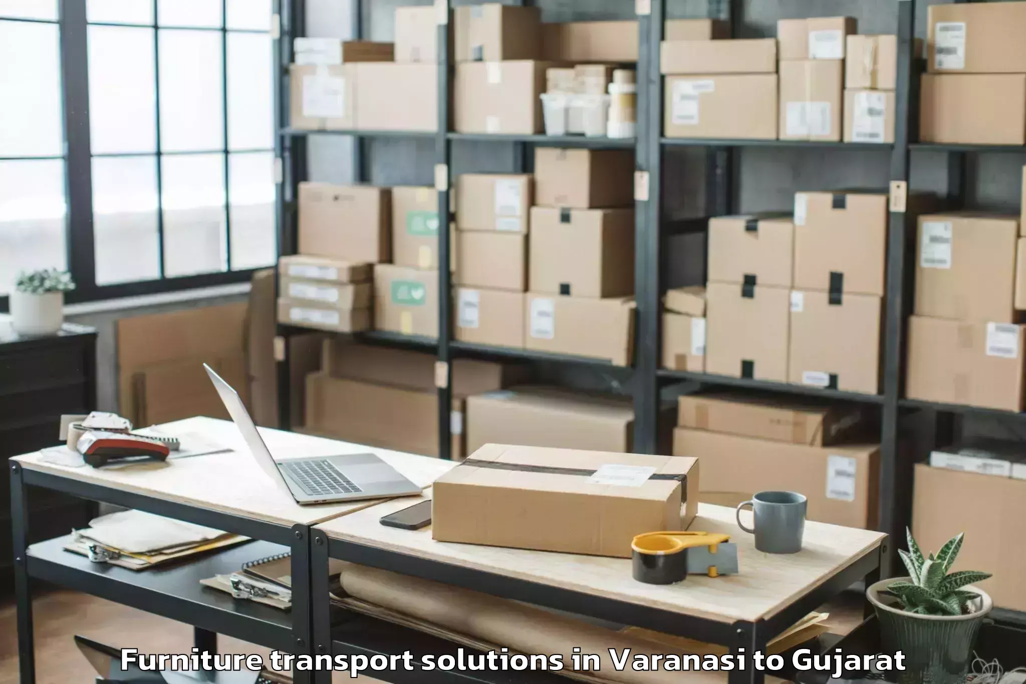 Book Varanasi to Valsad Furniture Transport Solutions Online